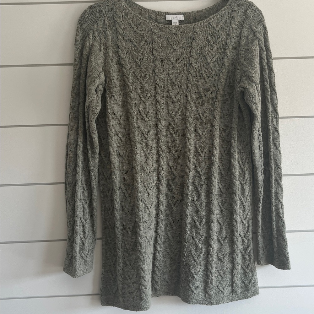 J. Jill Long Sleeve Cable Knit Sweater